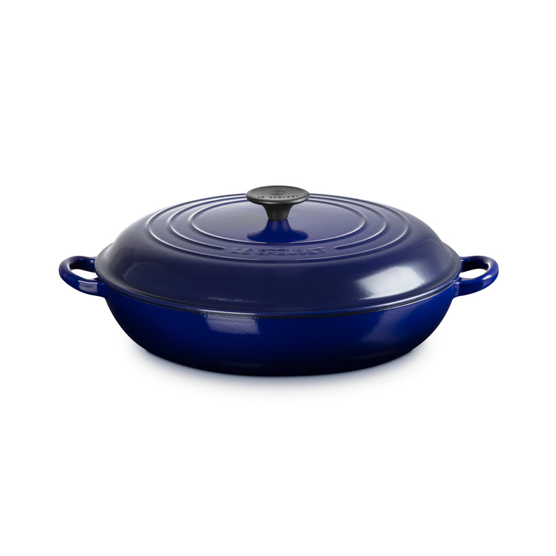 Cast Iron Shallow Casserole 30cm - Indigo