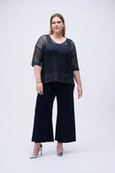 Pull-On Wide-Leg Trouser - Midnight Blue