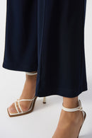 Pull-On Wide-Leg Trouser - Midnight Blue