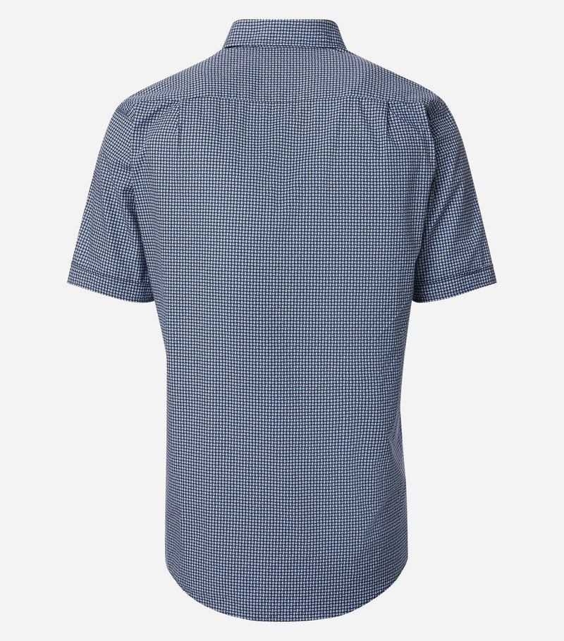 Comfort Fit Short Sleeve Shirt - Blue
