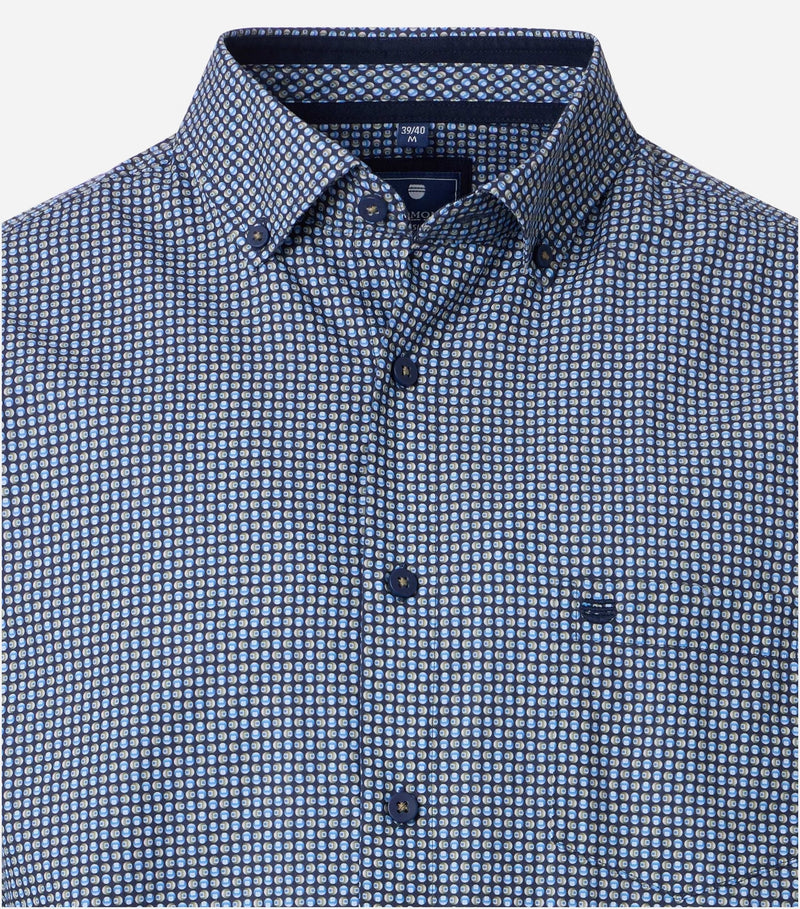 Comfort Fit Short Sleeve Shirt - Blue