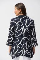 Jacquard Abstract Jacket - Midnight Blue/vanilla