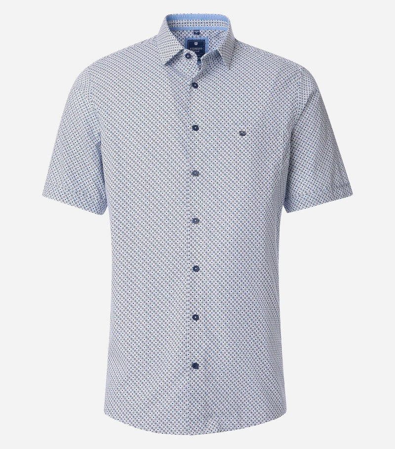 Comfort Fit Short Sleeve Shirt - Blue