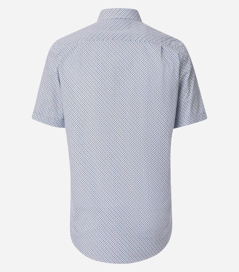 Comfort Fit Short Sleeve Shirt - Blue