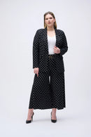 Dot Print Culotte Trouser - Black/vanilla