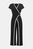Sleeveless Culotte Jumpsuit - Black/vanilla