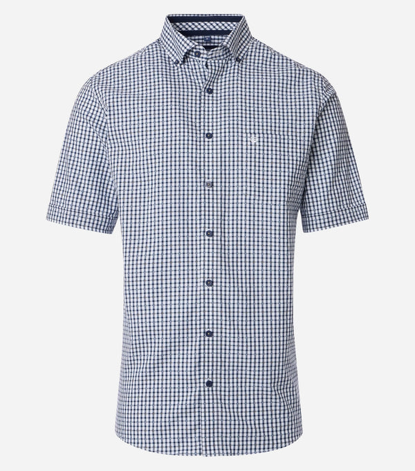Comfort Fit Short Sleeve Shirt - Blue