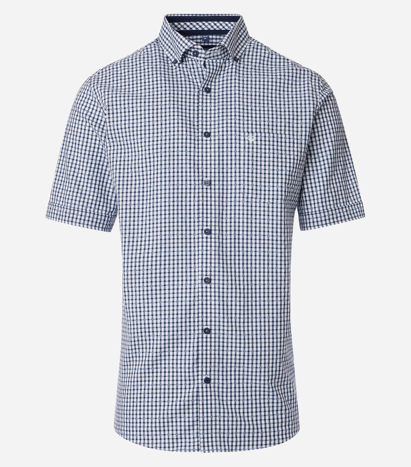 Comfort Fit Short Sleeve Shirt - Blue