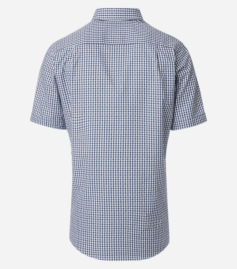 Comfort Fit Short Sleeve Shirt - Blue