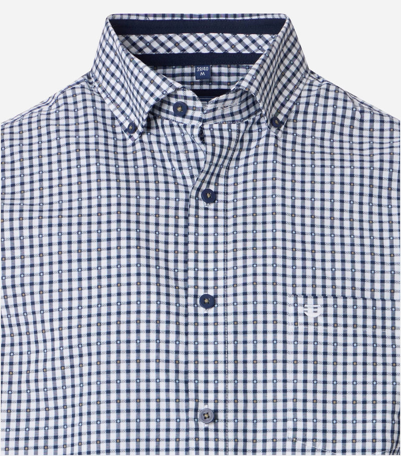 Comfort Fit Short Sleeve Shirt - Blue