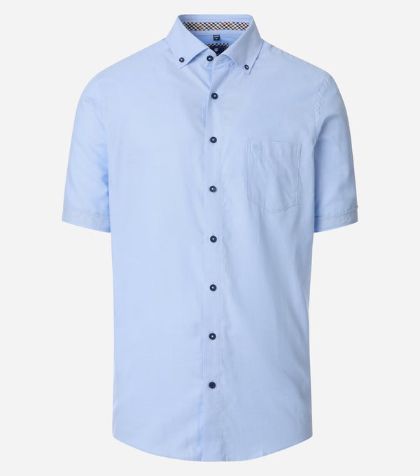 Comfort Fit Short Sleeve Shirt - Blue