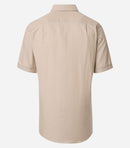 Comfort Fit Short Sleeve Shirt - Beige