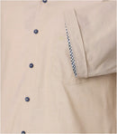Comfort Fit Short Sleeve Shirt - Beige