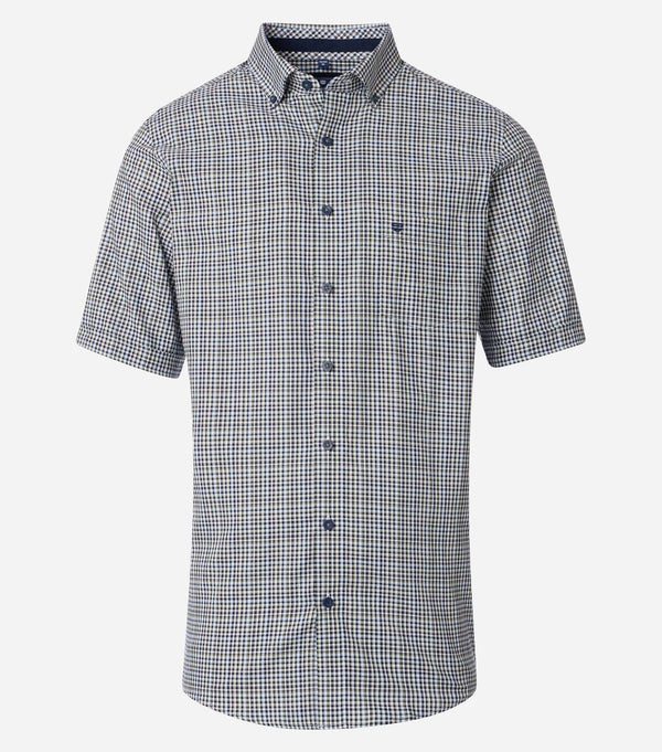 Comfort Fit Short Sleeve Shirt - Beige