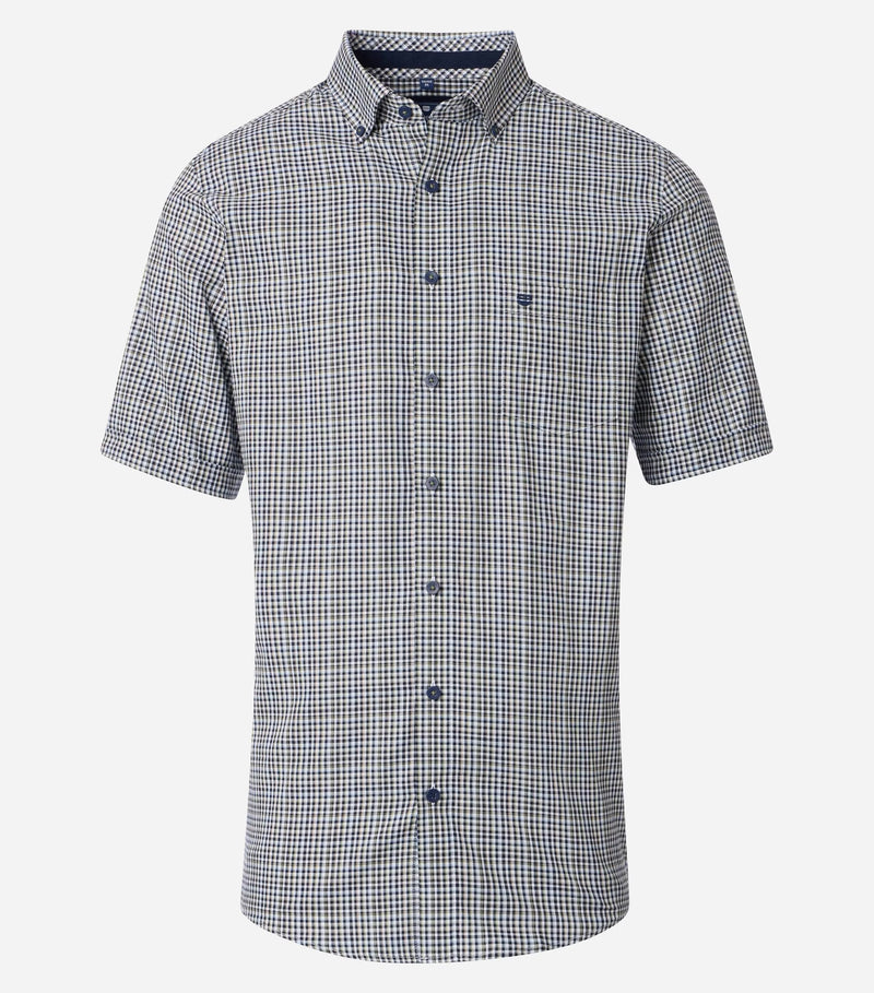 Comfort Fit Short Sleeve Shirt - Beige