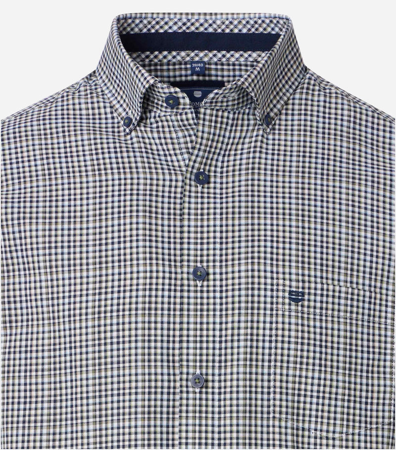 Comfort Fit Short Sleeve Shirt - Beige