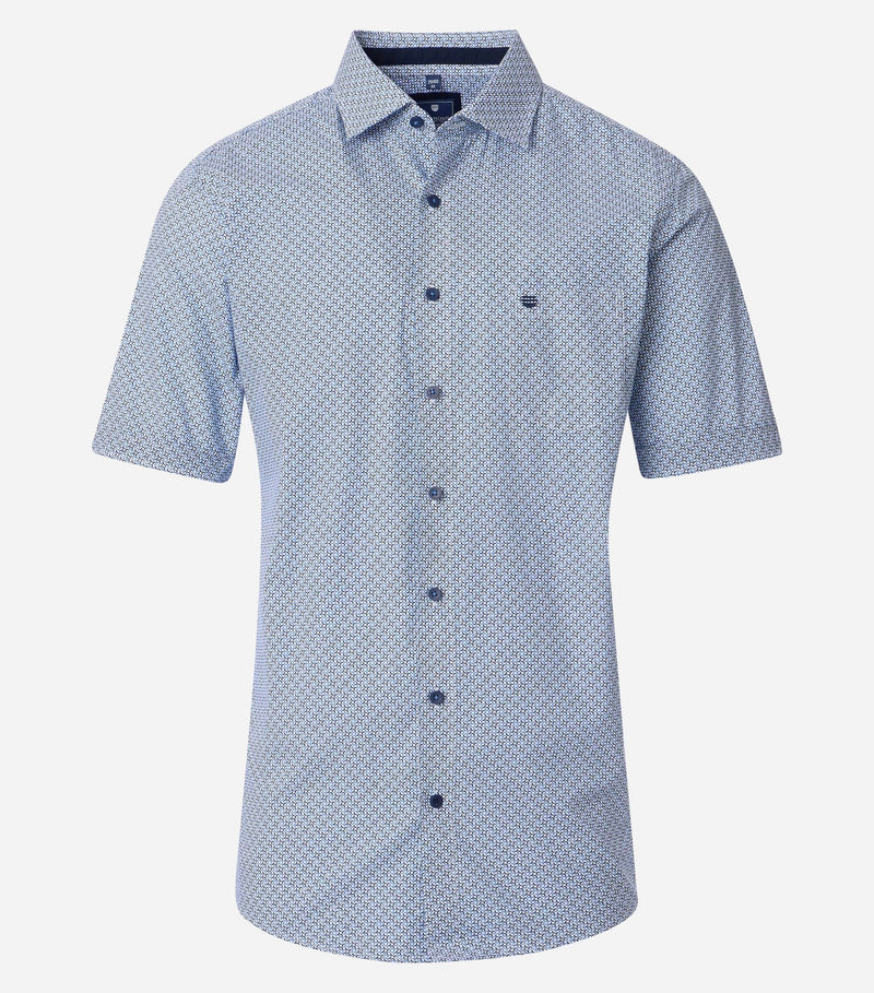 Comfort Fit Short Sleeve Shirt - Blue