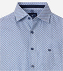 Comfort Fit Short Sleeve Shirt - Blue