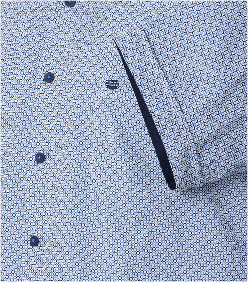 Comfort Fit Short Sleeve Shirt - Blue