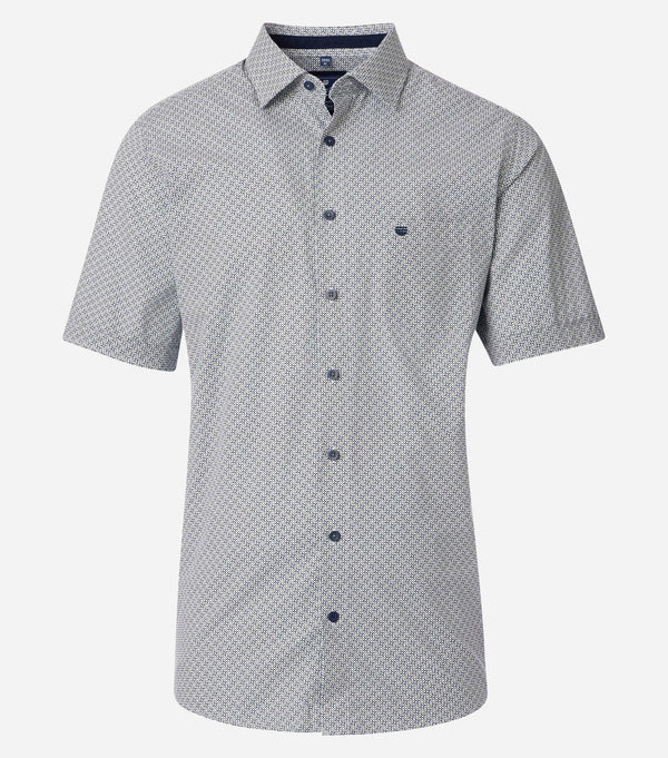 Comfort Fit Short Sleeve Shirt - Beige