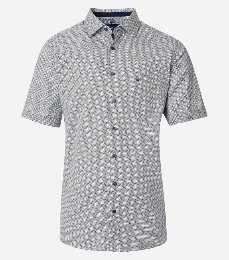 Comfort Fit Short Sleeve Shirt - Beige