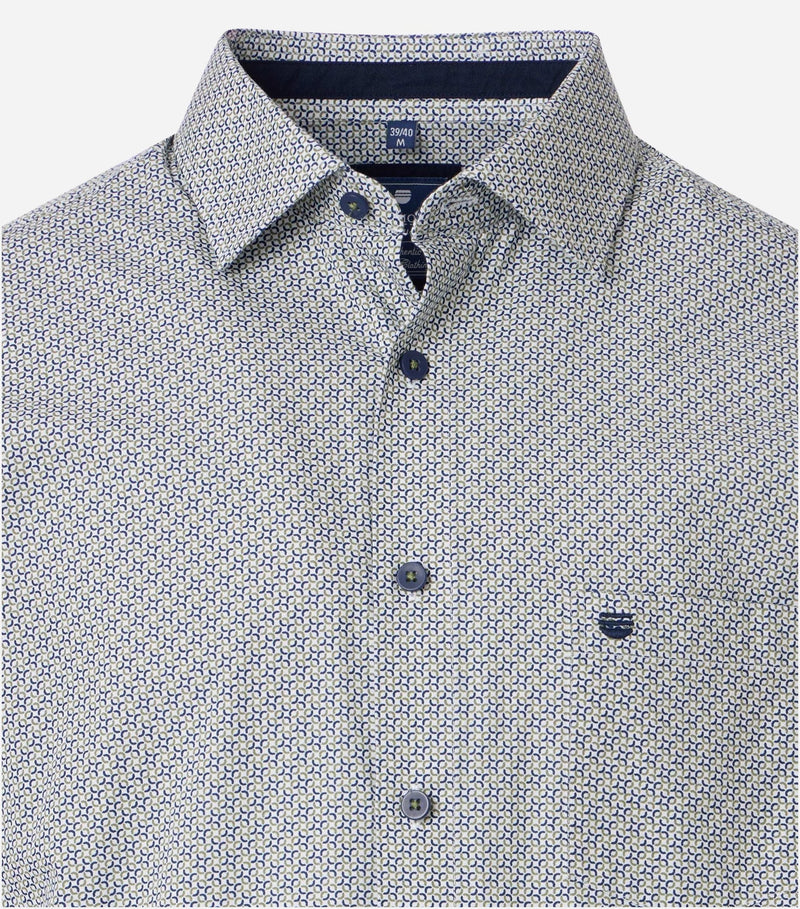 Comfort Fit Short Sleeve Shirt - Beige