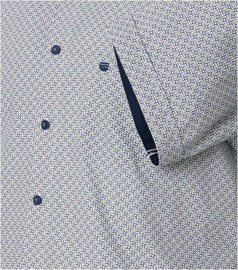 Comfort Fit Short Sleeve Shirt - Beige