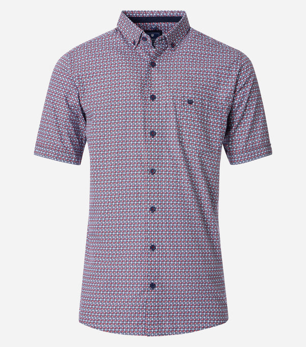 Comfort Fit Short Sleeve Shirt - Red