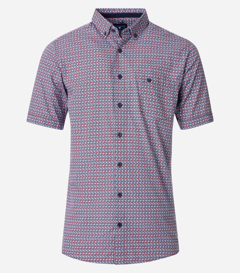 Comfort Fit Short Sleeve Shirt - Red