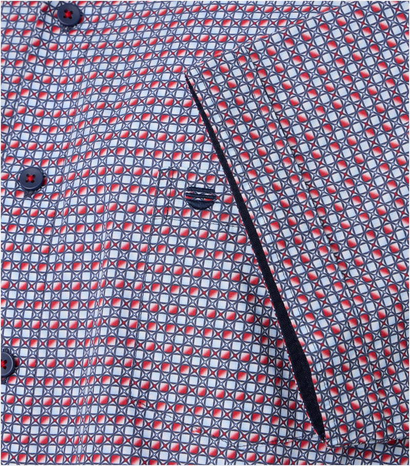 Comfort Fit Short Sleeve Shirt - Red