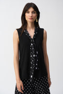 Dot Tie Top - Black/vanilla