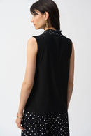 Dot Tie Top - Black/vanilla