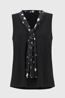Dot Tie Top - Black/vanilla