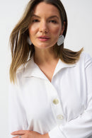 Button Gauze Straight Top - Vanilla