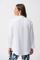 Button Gauze Straight Top - Vanilla