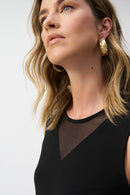 Mesh Sleeveless Top - Black