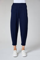 Barrel Leg Trouser - Navy