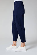 Barrel Leg Trouser - Navy