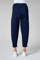 Barrel Leg Trouser - Navy
