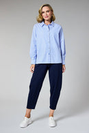 Barrel Leg Trouser - Navy