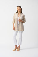 Suede Straight Cover-Up - Beige/gold