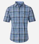 Comfort Fit Short Sleeve Shirt - Blue