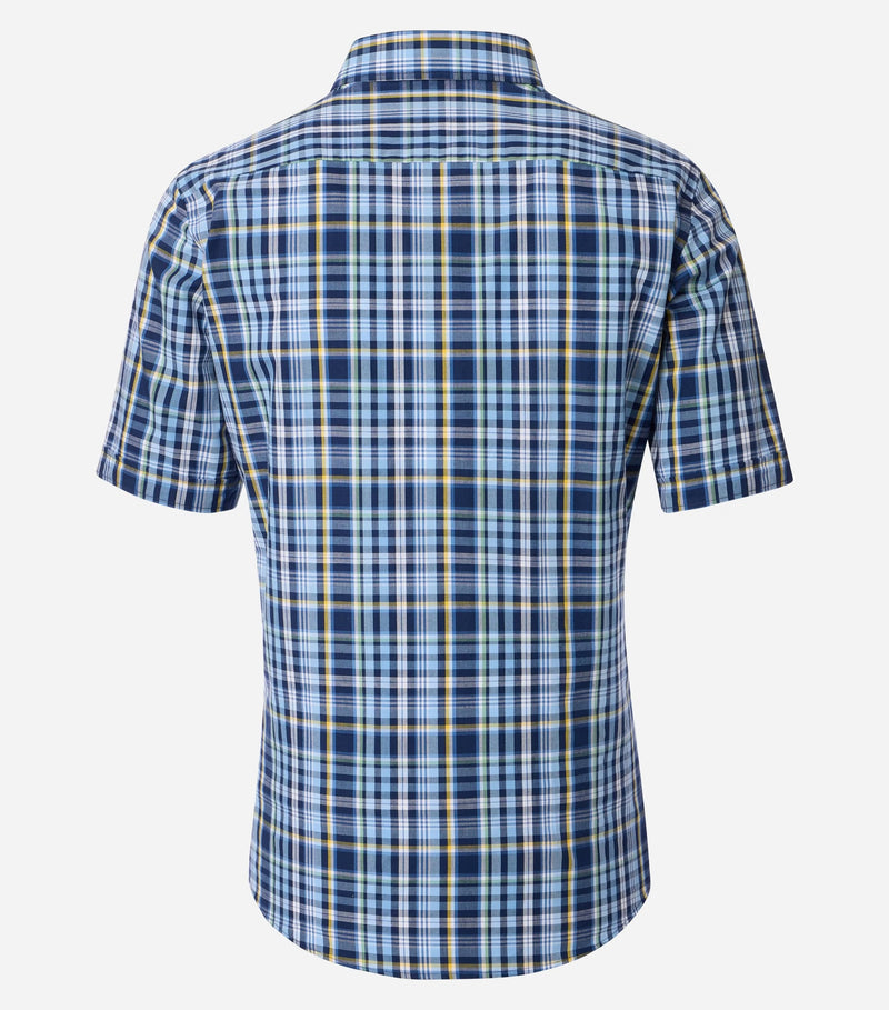 Comfort Fit Short Sleeve Shirt - Blue
