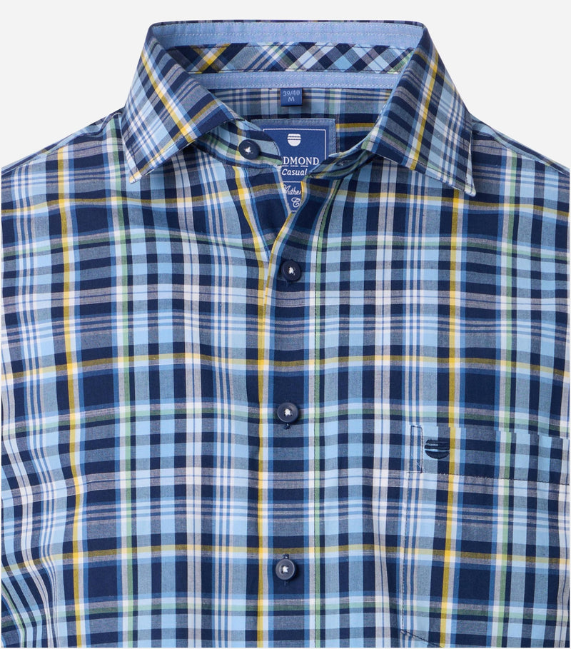 Comfort Fit Short Sleeve Shirt - Blue