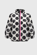 Jacquard Dot Boxy Jacket - White/black