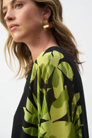 Chiffon & Floral Poncho - Black/multi