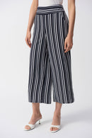 Stripe Print Culotte - Vanilla/midnight Blue