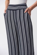 Stripe Print Culotte - Vanilla/midnight Blue