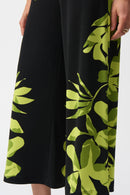 Floral Culotte Trouser - Black/multi