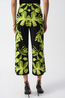 Floral Culotte Trouser - Black/multi